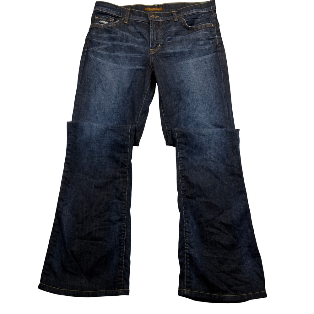 David Kahn Womens Jeans 31 Style 3747 Dark Wash Low Rise Flare Bootcut USA - Picture 1 of 12